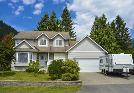 RV in residential driveway