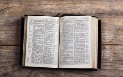 Pittsboro United Methodist Church open bible on table